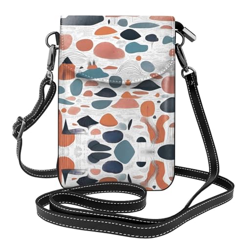 Sac à bandoulière en cuir haut de gamme aux illustrations d'art