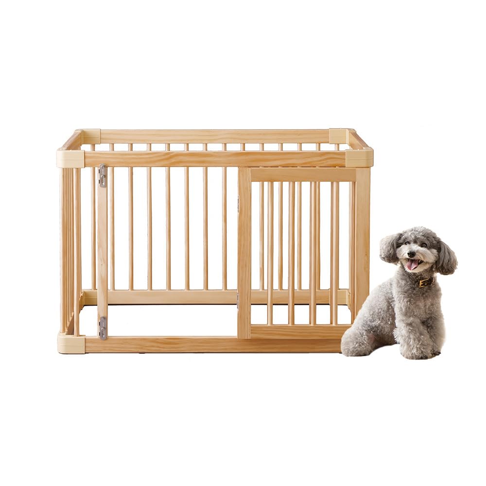 Amazon | アイリスオーヤマ ナチュラルウッドサークル 犬サークル 木目