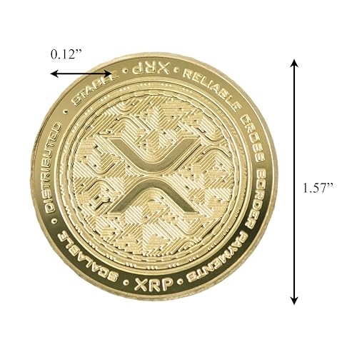 Gold-Plated XRP Ripple Collector Coin with Clear Case Crypto-Themed Memorabilia for Collectors and Enthusiasts or Display Item - Image 3