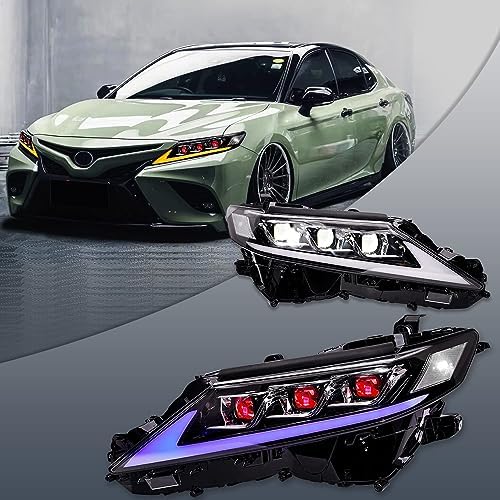 UQZ LED Triple Beam Headlights Assemblies for Toyota 8th