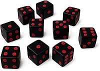 Vista 8 de 10 dados de juego rosa de 0.630 in con pipas blancas