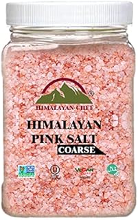 Himalayan Chef Pink Himalayan Salt Coarse Grain, Plastic Jar - 5 lbs. For Refill Grinders