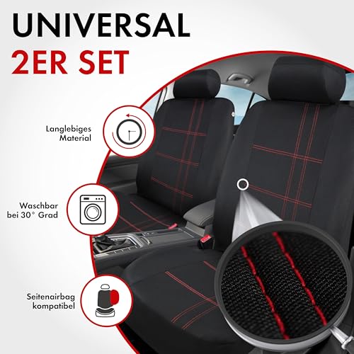 Walser Autositzbezug Nashville schwarz für 2 Vordersitze