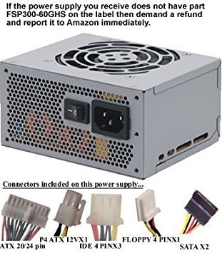 FSP Group FSP300-60GLS-MJR 300W Micro ATX 80 Plus Certified Power Supply