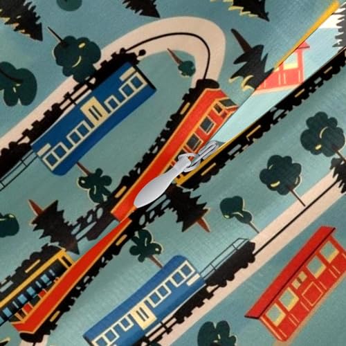 Housse de coussin velours train de campagne pour décoration salon cosy