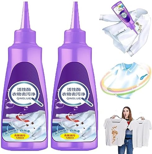 Ecomize Stain Remover – 2023 Best Active Enzyme Laundry Stain Remover, Laundry Spot Stain Remover, Lazy Laundry Artifact,Quickly Removes Stubborn Stains From Fabrics (2 Pcs)