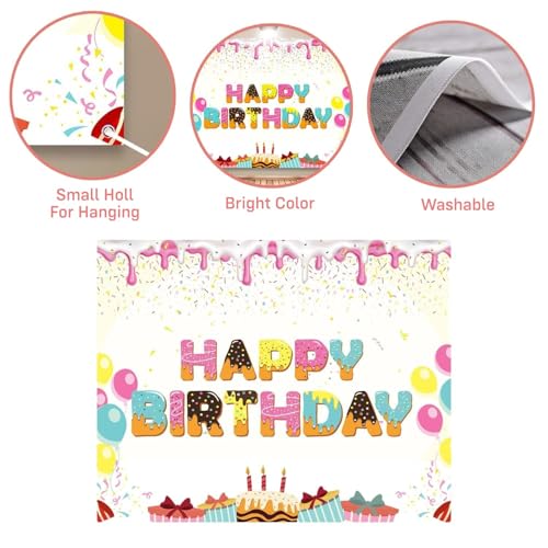 Image of Party Propz Birthday Backdrop for Decoration - 1 Pc,Happy Birthday Banner for Kids (4x5 Ft), Bday Banner for Boys,Backdrop for Bday Decoration (Cloth)