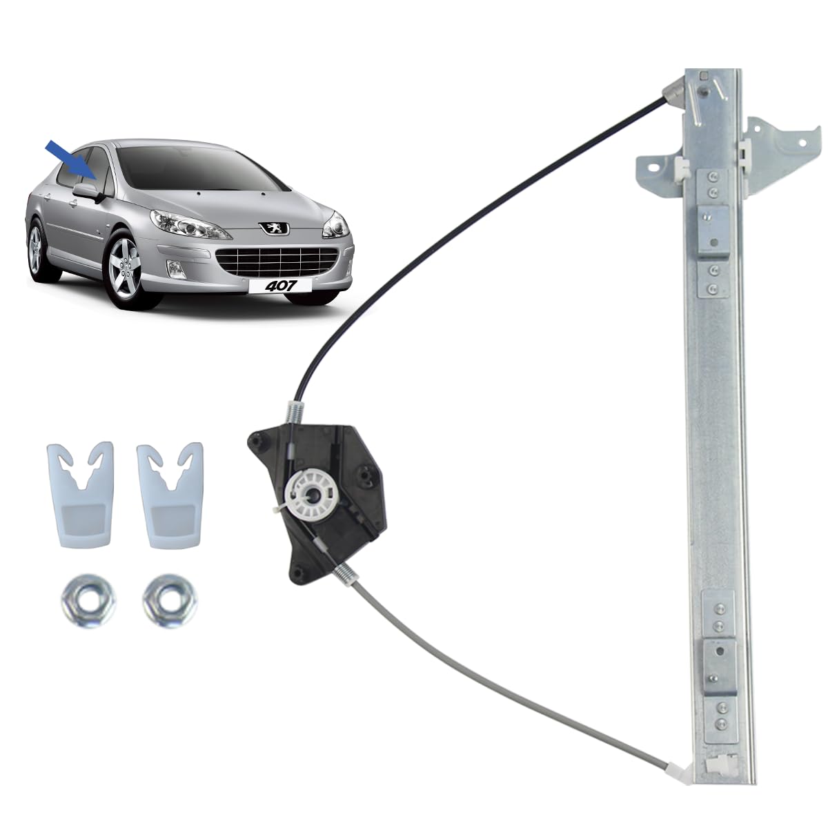 Lève-vitre électrique Peugeot 407 avant droit mécanisme de qualité d'origine OEM 9222Q4