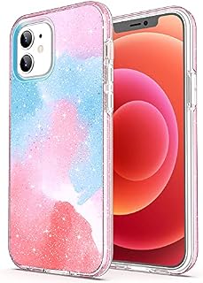 ULAK Clear Glitter Case Compatible with iPhone 12/12 Pro Soft TPU Cover Anti-Scratch&Shockproof Transparent Protective Phone Case Compatible with iPhone 12/iPhone 12 Pro 6.1 Inch, Clear Glitter