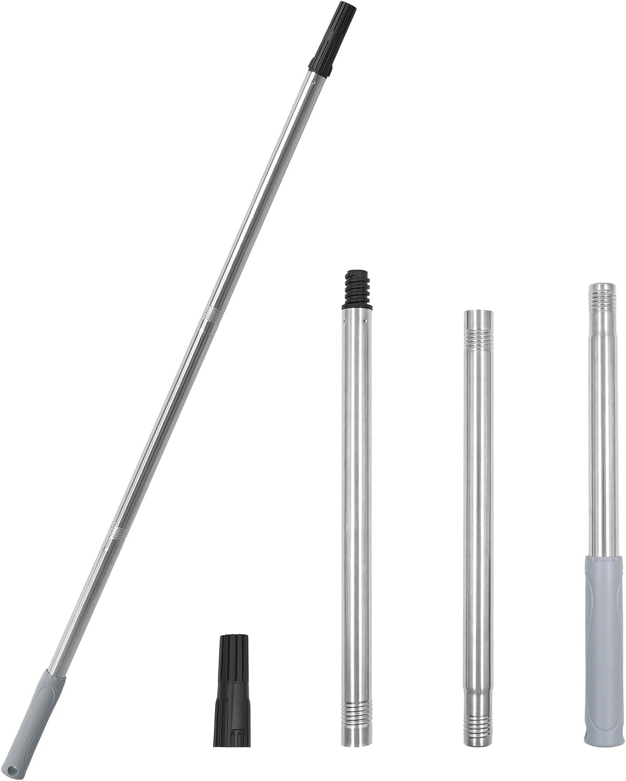 3PC Connecting Extension Pole - Convenient Size and Easy Lightweight Use,for Use with Tapered Fit Tools(90cm Total Length)