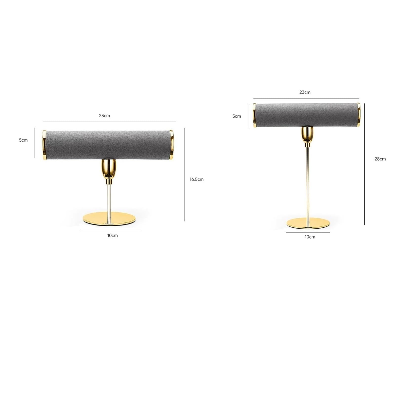 Organizer Schmuck-T-Bar-Ständer mit abnehmbarer Basis aus Mikrofaser