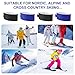 8pcs Ski Strap Fasteners, Adjustable Wrap Straps Ski Bands for Storage Snow Ski Pole Fastener Tape Ski Storage Tie with Protective Pad Ski Accessories for Carrying Winter Sports Gifts (Blue & Black)
