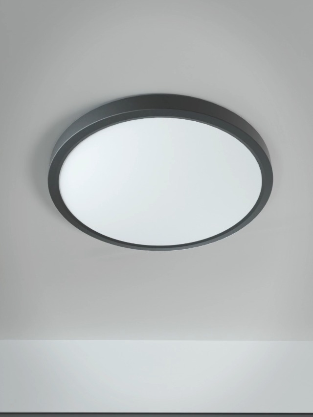 MENKAR 800 plafoniera rotonda LED 90W Dimmable CCT 3000K 4000K lampada 80cm luce soffitto negozio ufficio salone camera da letto 230V COLORE BIANCO | Leroy Merlin