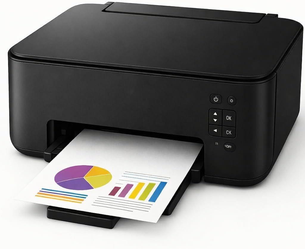 All-in-One Wireless Color Printer, Scanner, Copier with AirPrint, No Bluetooth, Black, Home Office Inkjet Printer Over 13 lb