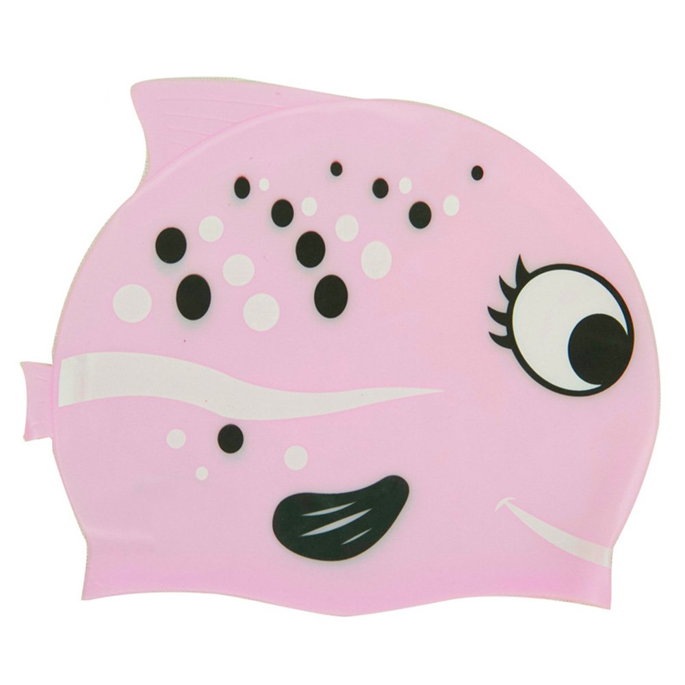 Kids Swim Cap Silicone Swimming Cap Bathing Hat for Boys Girls Children Short, Medium and Long Hair