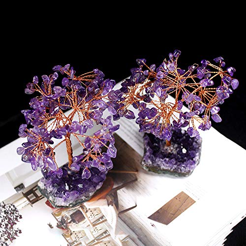 Arbre en améthyste cristal de quartz bonsaï de table déco maison - 5