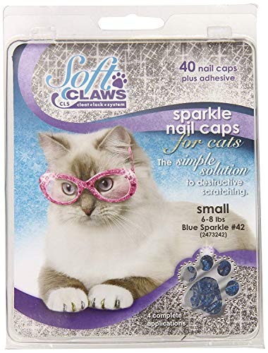 Image of Feline Soft Claw Nail Caps S Blu Sprk