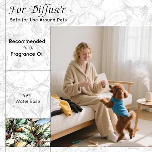 Image of HIQILI White Tea Fragrance Oil for Reed Diffuser for Home - 1 Fl Oz | Hotel Collection Diffuser Oil, Long-Lasting Scent, DIY Candle & Soap & Perfume & Air Freshener Spray, Dropper Included