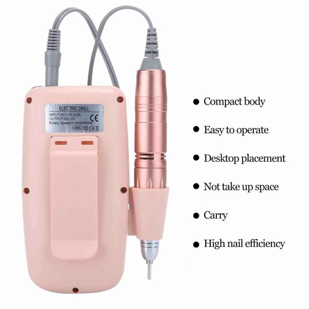 Trapano elettrico per unghie per unghie acriliche e unghie in gel, lima per unghn gel, lima per unghie elettrica portatile ricaricabile, strumenti per manicure e pedicure, lucidatura con kit