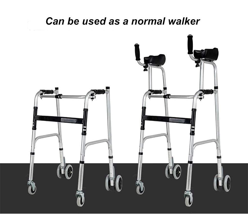 Chodzik Rollator, chodzik stojący z podłokietnikiem, chodzik z regulowaną wysokością chodzik na 4 koła, chodzik dla wysokich dorosłych osób niepełnosprawnych N times lucky