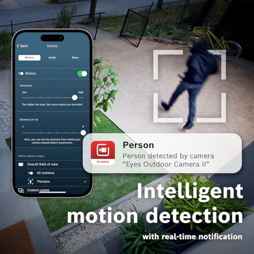 Bosch Smart Home buitencamera II, bewakingscamera buiten, 1080p full-HD resolutie met geïntegreerde alarmsirene en designlamp, compatibel met Amazon Alexa, zilver - Afbeelding 4