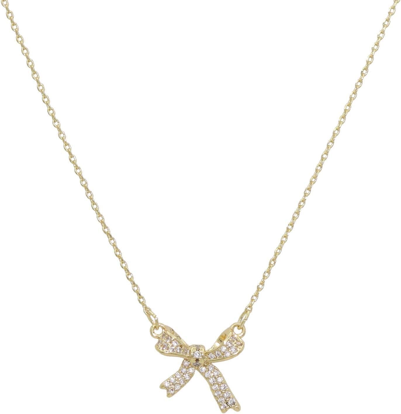 Bow Necklace for Women Gold Silver Bow Necklace Fashion Bow Pendant Necklace Bow Necklace Jewelry Perfect jewelry for Women