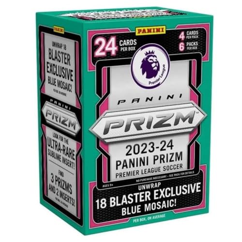 Panini 2023-24 Prizm English Premier League EPL Soccer Hobby Blaster Box (Blue Mosaic Prizms)