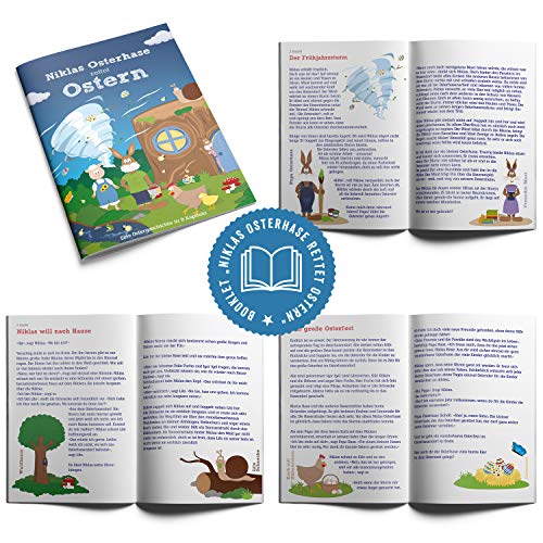 yoamo Osterkalender mit Spielkoffer mit 16 Holzfiguren & Osterhasengeschichte zum Vorlesen – Bild 5