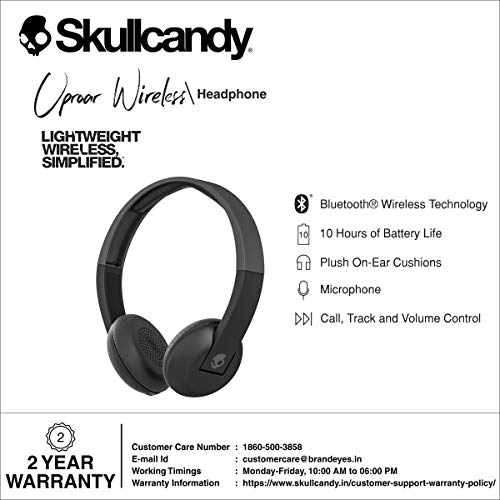 Image of Skullcandy Uproar Wireless On-Ear Headphone with Mic (Black)
