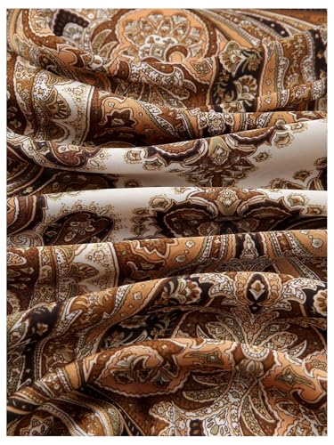 Floerns Women's Square Neck Scarf Silk Headband Scarves Paisley Hair Bandana4