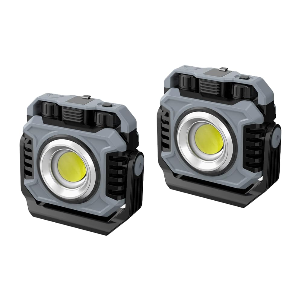 UDSKNV[KSL 2PCS Portable LED Camping Tent Light Rechargeable Searchlight Outdoor Emergency Lighting Multifunctional Night Lamp
