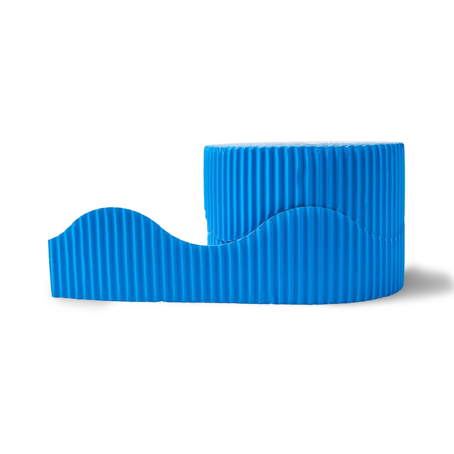 Hawksbill Bright Blue Border Roll for Classroom Displays 57mm X 7.5m (15m When Split) โ Scalloped Acid Free Fade-Resistant Border Roll