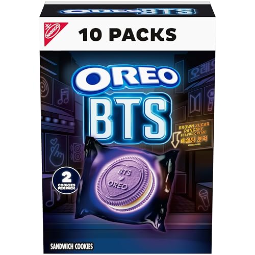 Image of OREO BTS Sandwich Cookies, Limited Edition, 10 Snack Packs (2 Cookies Per Pack)