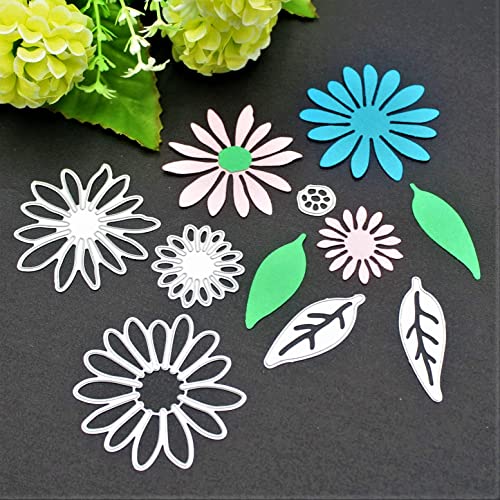 ZbFwmx Flower Cutting Dies Metal Dies for Card Making Stamps Embossing Stencil Scrapbooking Album Paper DIY Crafts Decor (6 Pieces)