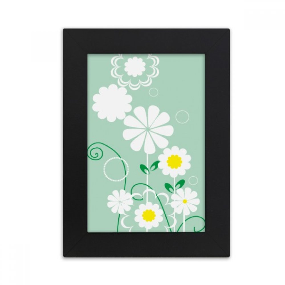 Bureau équipé d'un cadre photo fleurs multicolores format 4x6 pouces