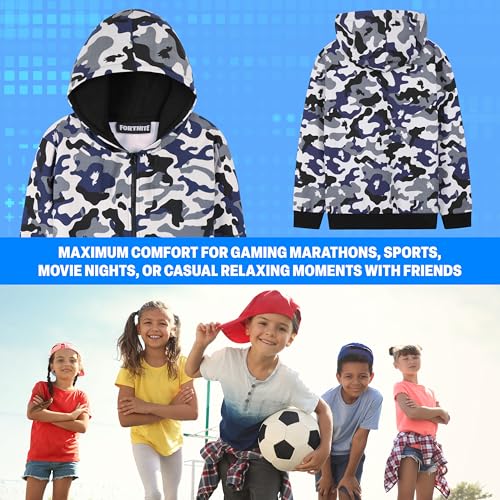 FORTNITE Hoodies for Boys Teens Hooded Pullover Zip Up Sweatshirt Youth Hoodie3