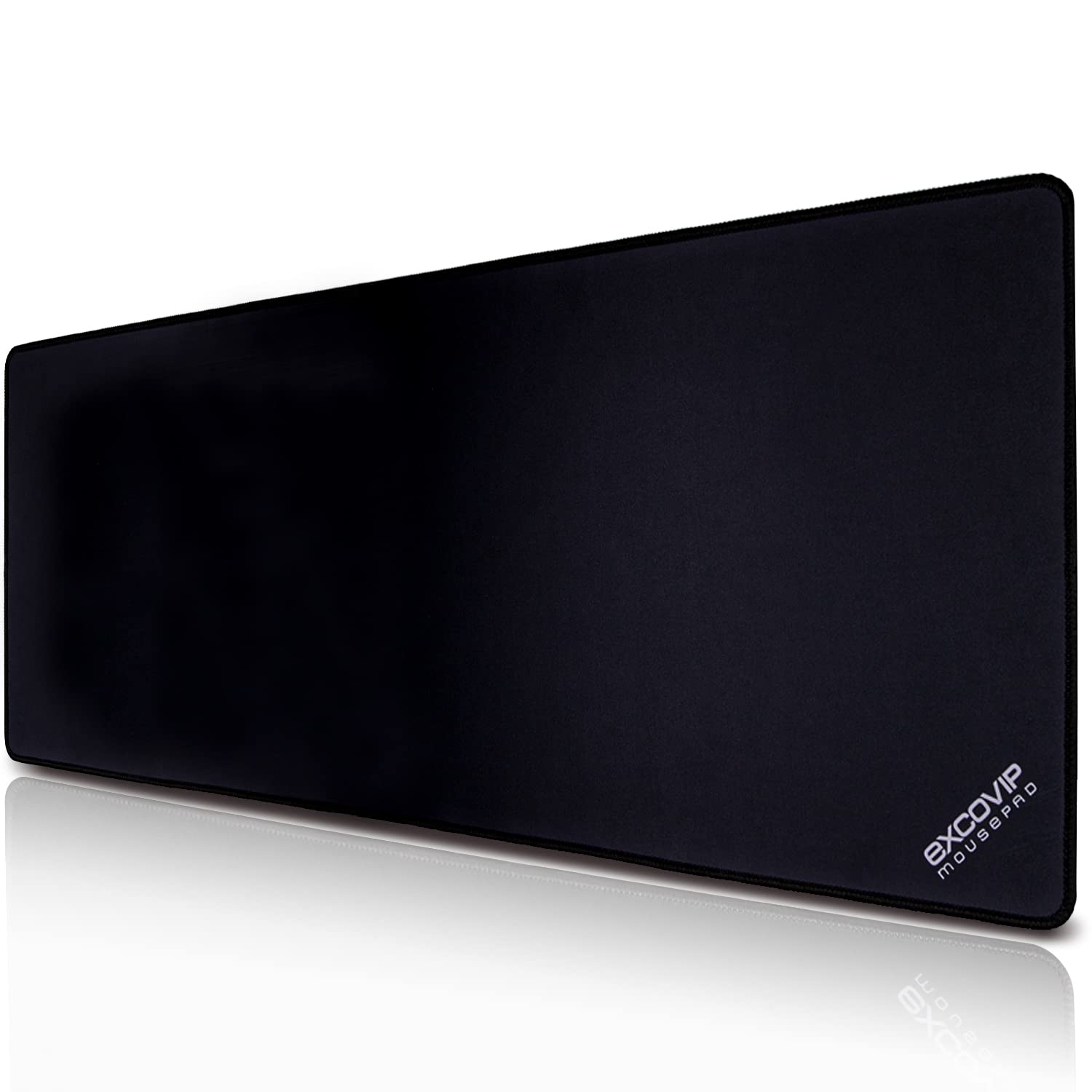 excovipLarge Gaming Mouse Pad, Long XXL Mousepad, Extended Cloth Mouse Pad/Desk Mat with Stitched Edges for Gamer, Office, Home, 35.4x11.8" Black