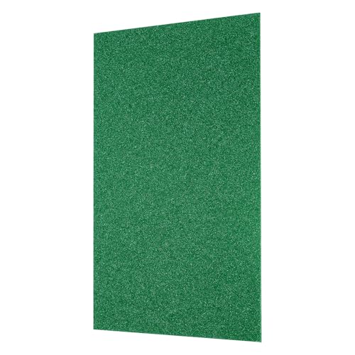 Image of MECCANIXITY 1 Pcs Green Glitter Acrylic Sheets 1 /8 inch Thickness 12 inch x 8 inch Glossy PMMA Fluorescent Plastic Sheets Extruded Translucent Blanks for DIY Art Crafting Laser Cutting & Engraving