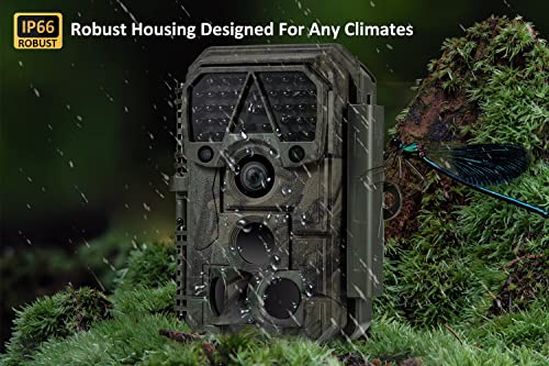 Meidase P60 Trail Camera 32MP 1296p Game Camera with Fast 0.1s Motion Activated, Clear 100ft Night Vision Waterproof for Hunting, Wildlife Deer Cam