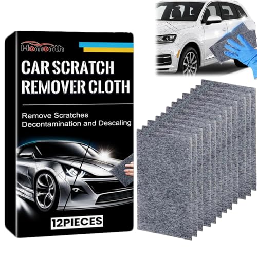 12PCS Nano Sparkle Cloth Car Scratch Remove Car Scratch Repair for Vehicles Scratches Swirls Paint Residue Water Spots and Minor Blemishes