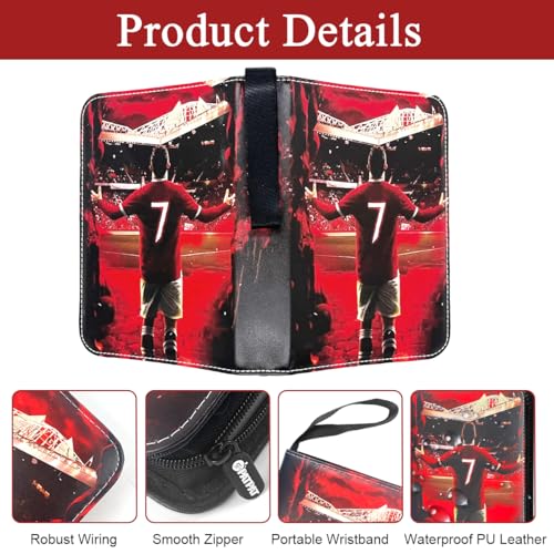 Image of PATPAT 400 Pockets Soccer Card Binder Autographed Cards Storage Bag Waterproof PU Cover Zipper Card Organzier Holder Multi Purpose Card Organizer Bag for Game Trade Cards, Collectible Cards