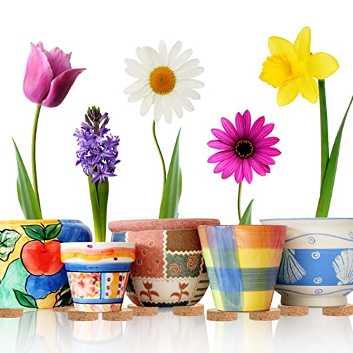 Pieds de pot de fleurs invisibles 5,1 cm support pot liège antidérapant - 8