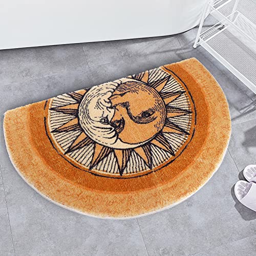 Tapete decorativo semicircular antideslizante 80x50 cm miniatura 3