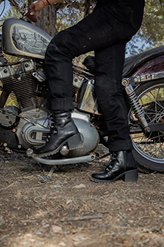 Harley-Davidson Bota feminina Marinda de 12,7 cm de renda para motociclista, Preto, 9.5