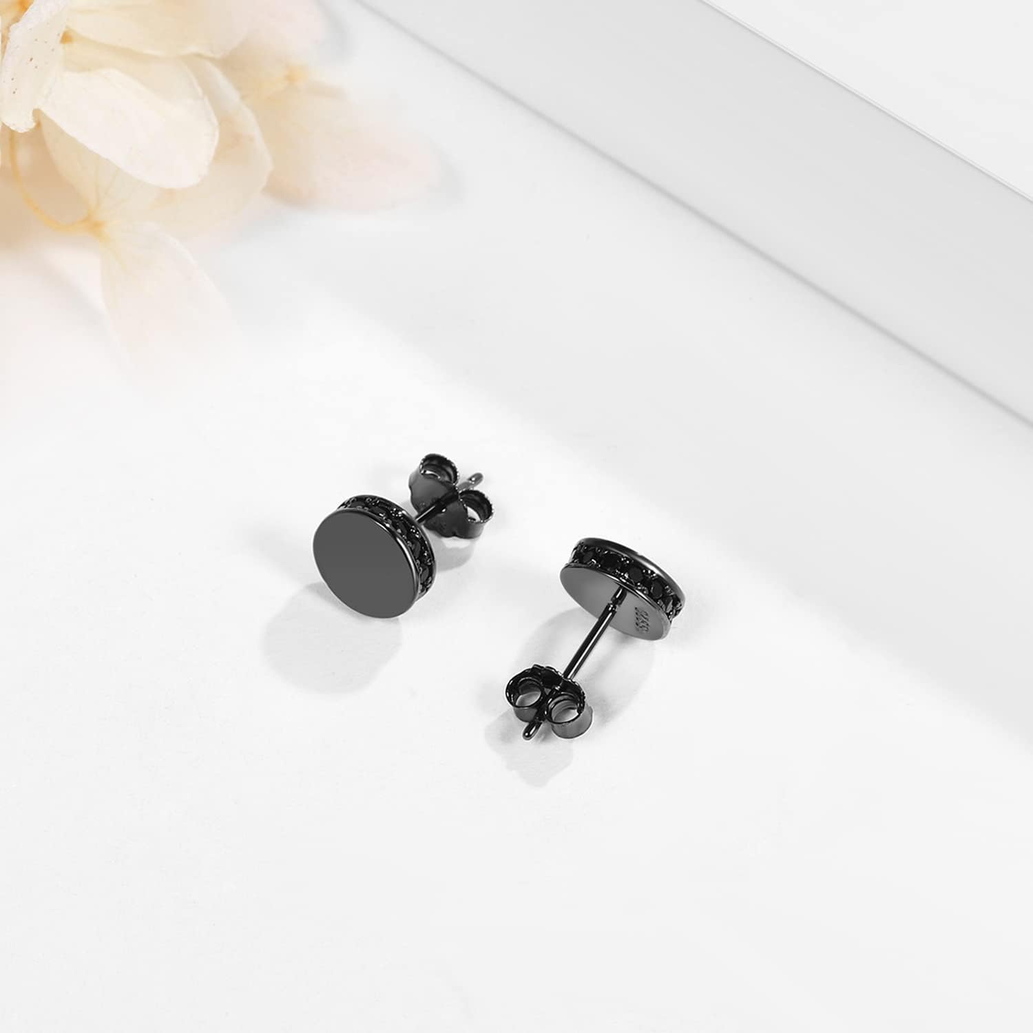 Stud Earrings 925 Sterling Silver Stud Earrings for Mens Womens Pierced Mens Earrings Jewelry Gift for Father's Day Gifts