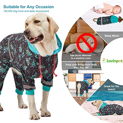 Lovinpet Large Breed Dog Onesie Pajamas  Uv  Wound Care Dog Anxiety Relief Dog Jammies Reflective Stripe Butterflies and Rings Blackgreen Print Post Surgery Pet Pjsxl  Cucciolini Doodles Lovinpet large breed dog onesie pajamas  uv  wound care dog anxiety relief dog jammies reflective stripe butterflies and rings blackgreen print post surgery pet pjsxl   cucciolini doodles