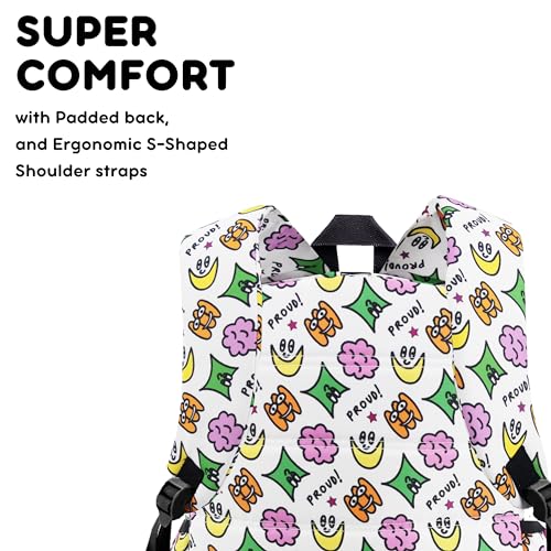 Image of J World Oz High School Backpack for Kids. Cute Laptop Bookbag for Girls Boys, Proud