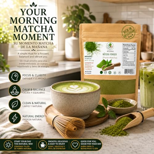 Té verde matcha en polvo 4 oz bolsa resellable miniatura 5