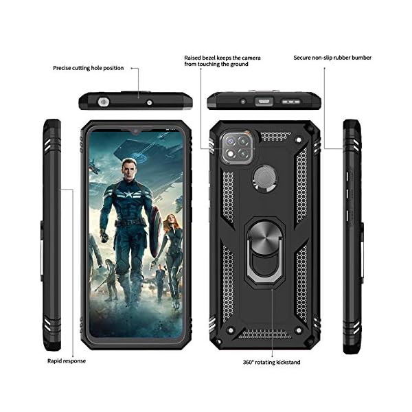 LeYi Funda Xiaomi Redmi 9C con [2-Unidades] Cristal Vidrio Templado, Armor - Imagen 4