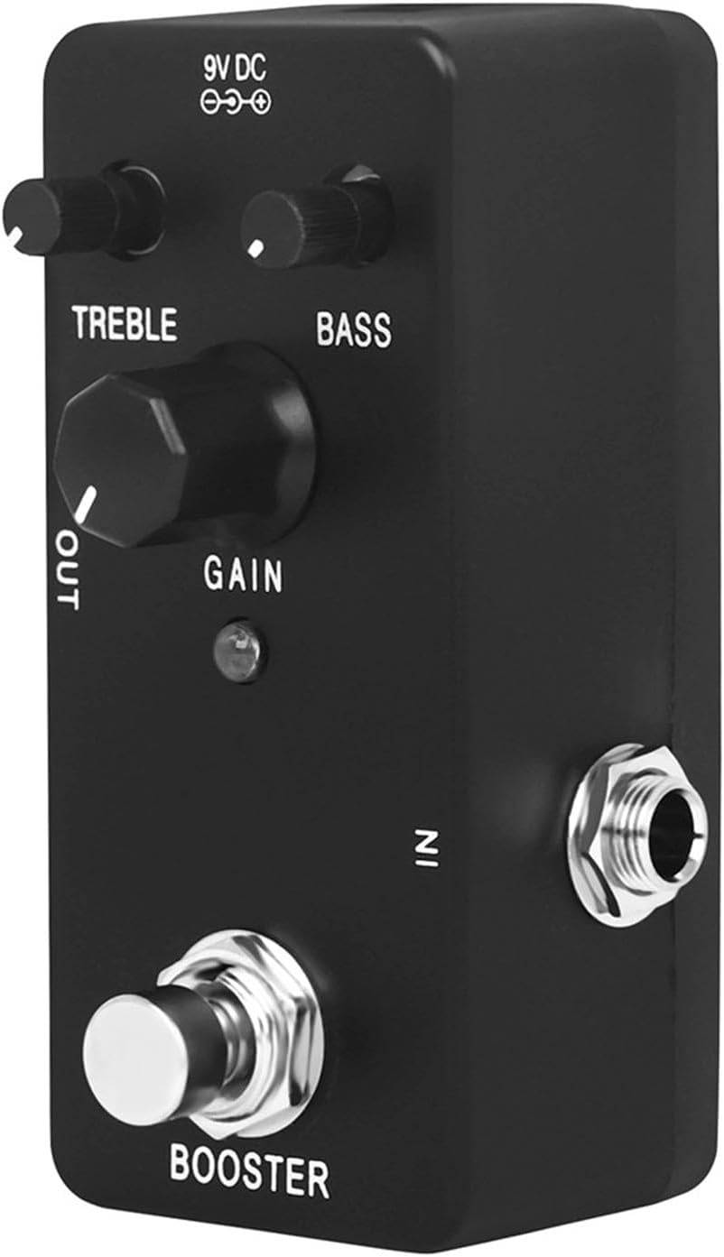 Perfk Electric Guitar Effector, Mini Single Type, True Bypass High Gain Booster Pedal, Electric Guitar Parts